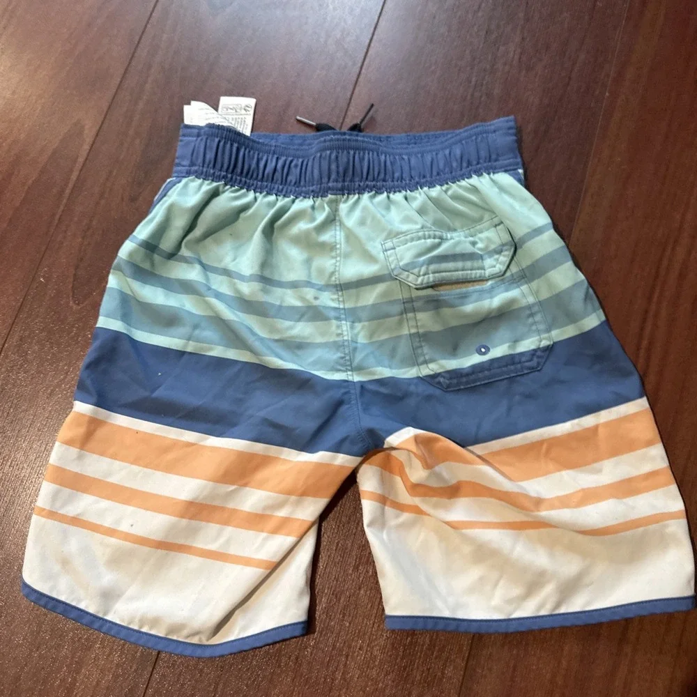 Boys 3pc Swim Trunks Lot Size 7/8 Quiksilver Abercrombie Tommy Bahama Blue Red